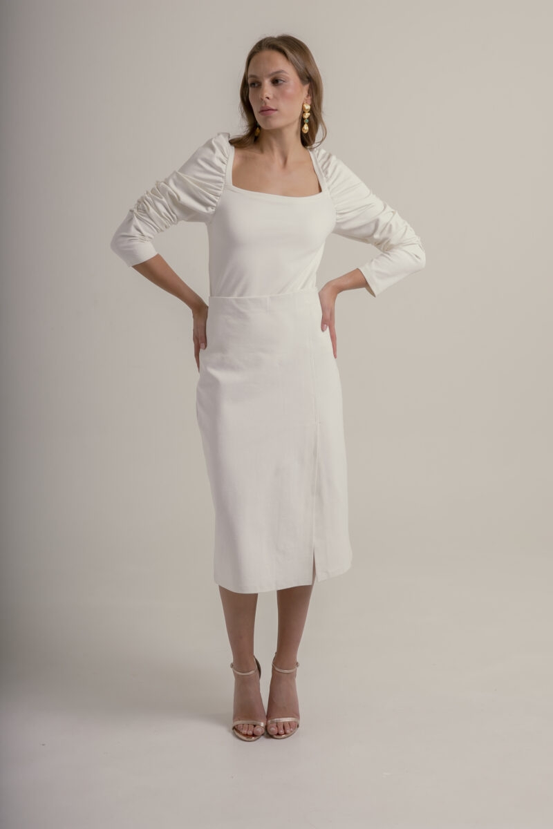 Falda Ana María Blanco