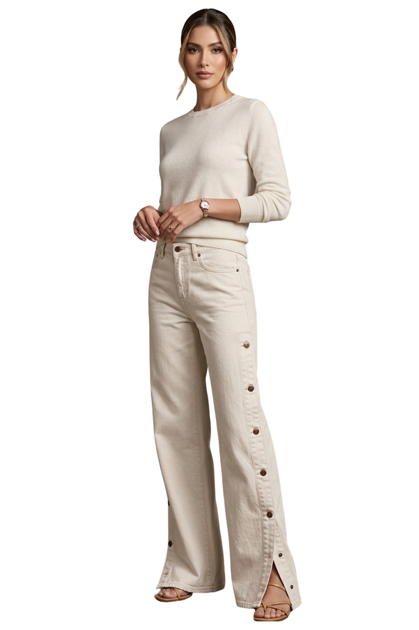 Jean Wide Leg Blanco