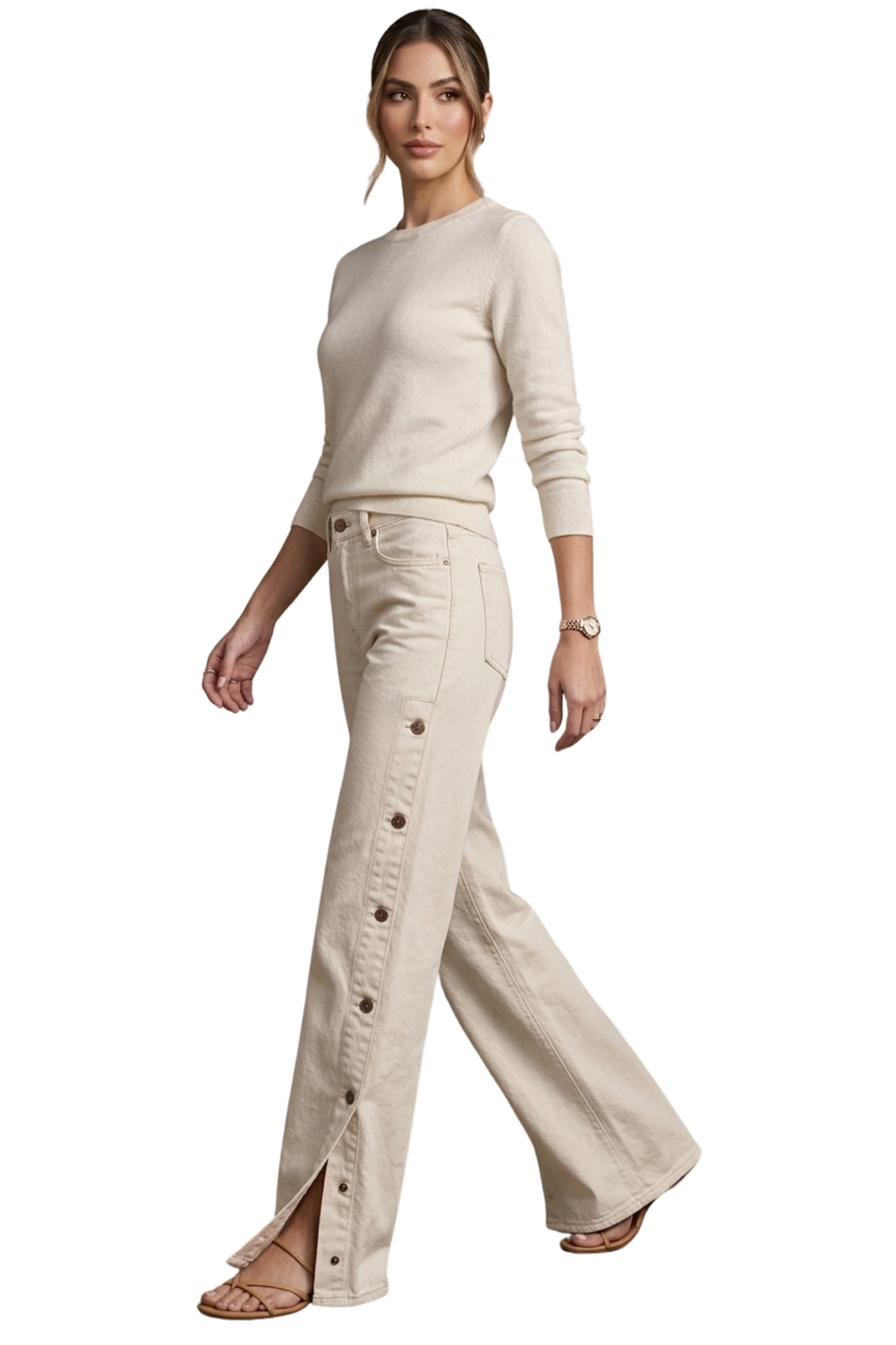 Jean Wide Leg Blanco