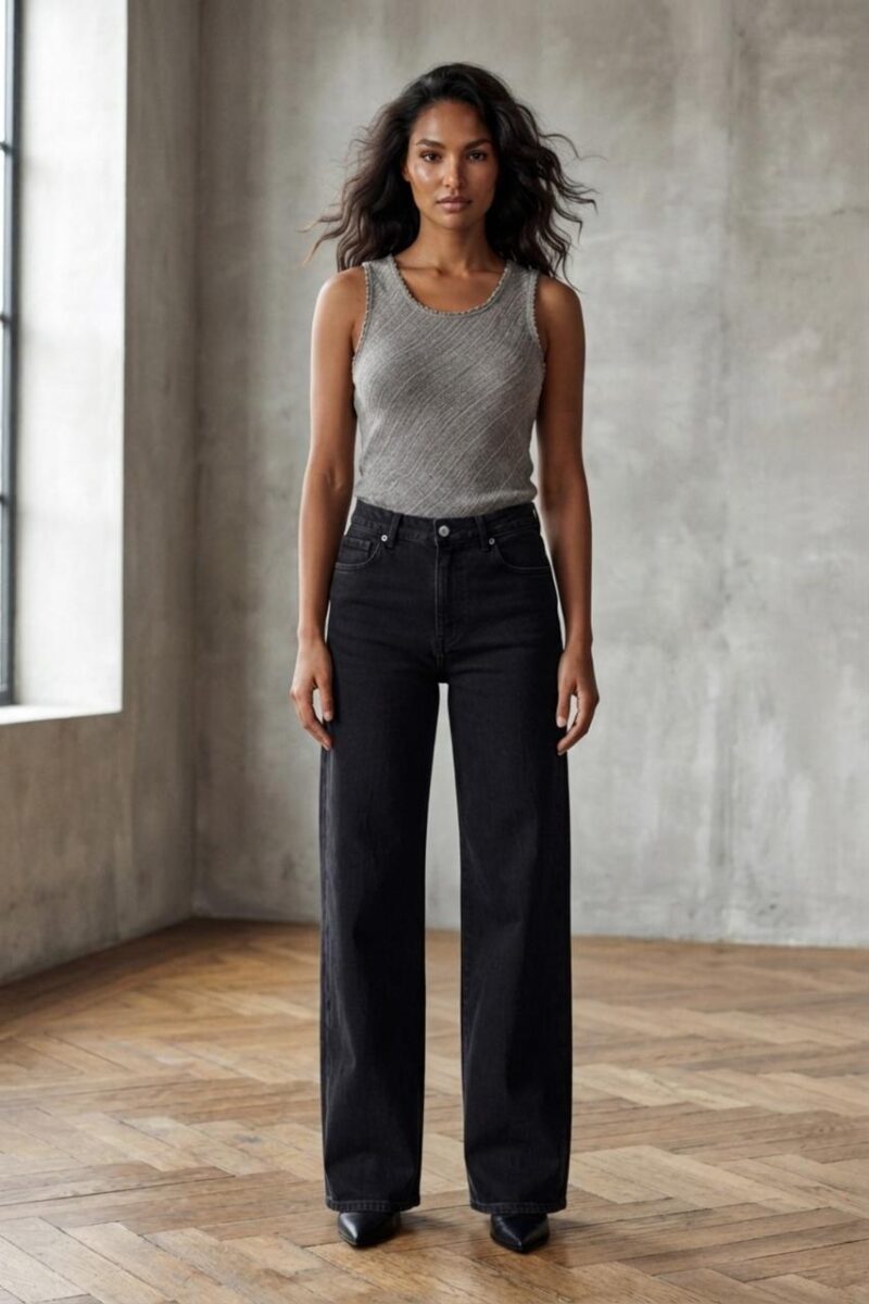 Jean Wide Leg Negro